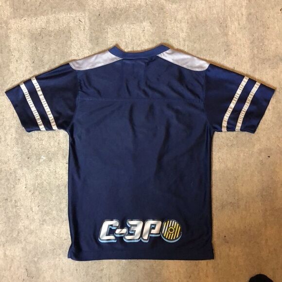 Vintage Distressed Star Wars C-3PO V-Neck Jersey T-Shirt | 2-Sided | S - Picture 3 of 16